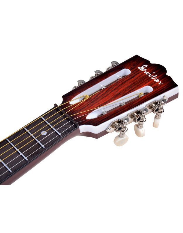 6 stygų vaikiška gitara, raudonmedžio spalva
