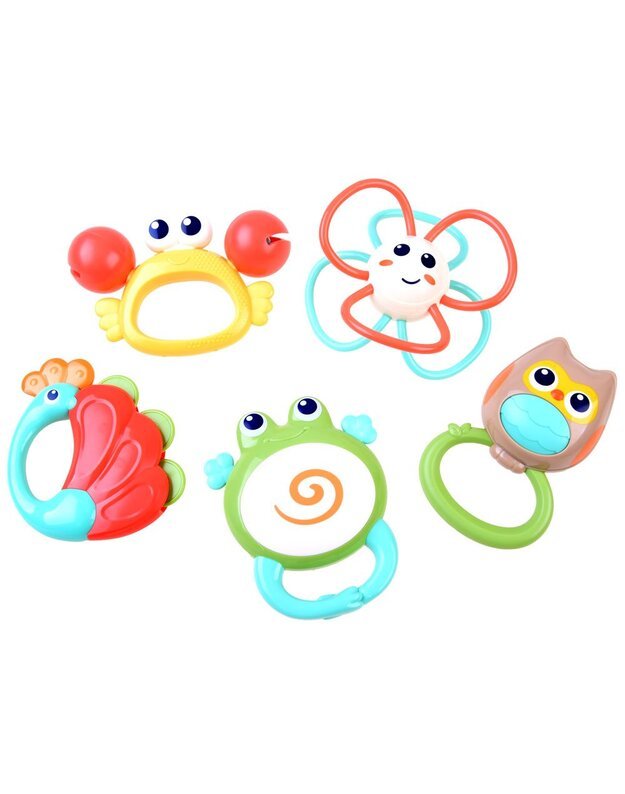 A set of rattles teether 5 animals ZA3679