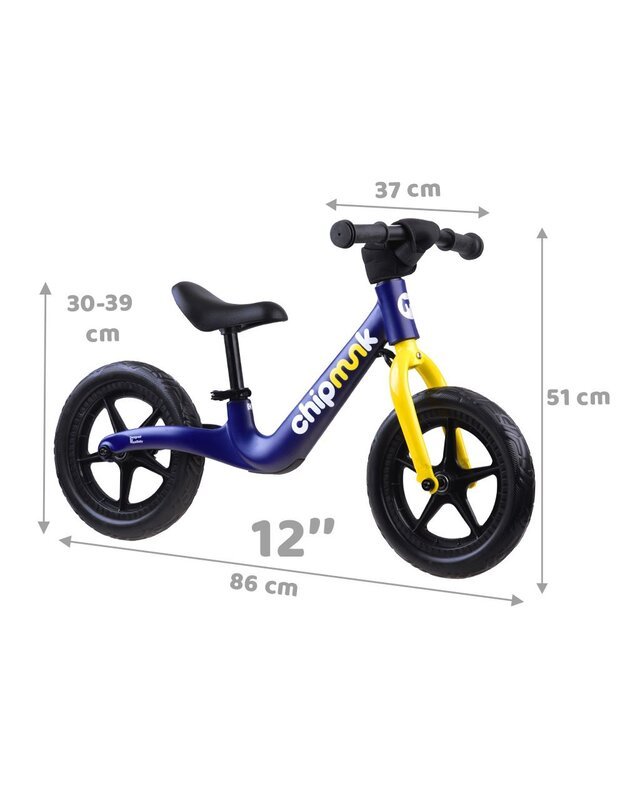 Balansinis dviratis RoyalBaby 12 colių - tamsiai mėlynas