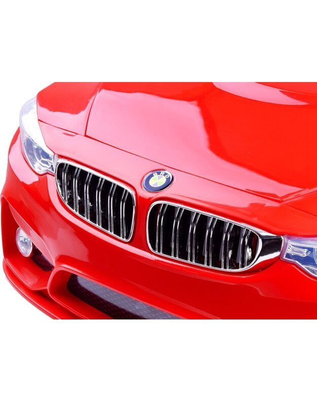 BMW elektromobilis + automobilio rakteliai + nuotolinio valdymo pultelis - baltas