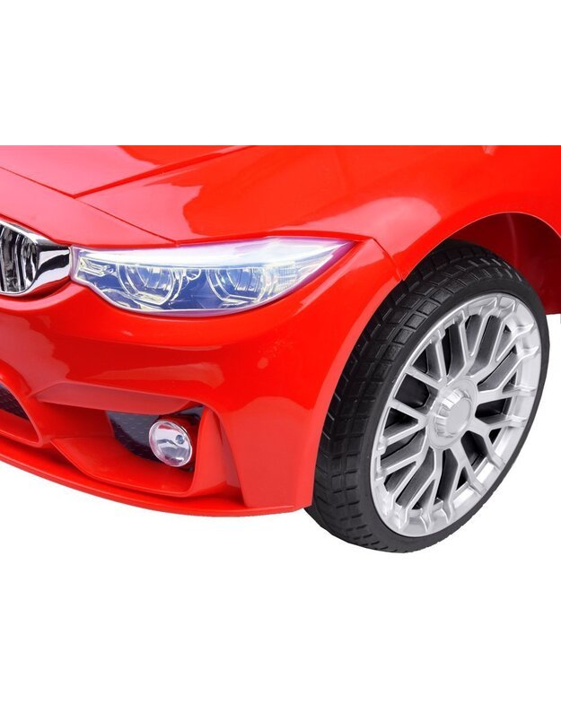 BMW elektromobilis + automobilio rakteliai + nuotolinio valdymo pultelis - baltas