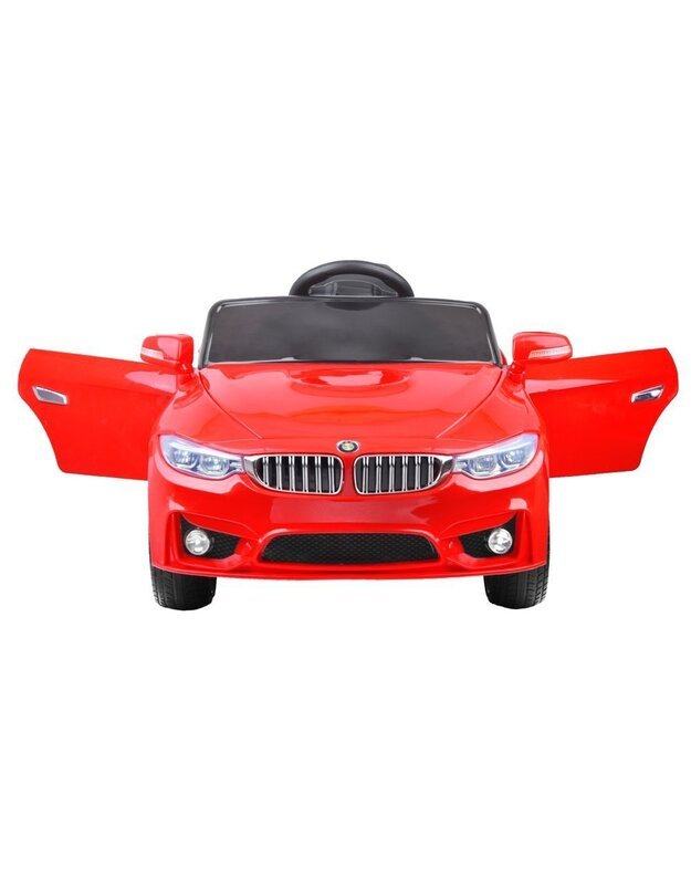 BMW elektromobilis + automobilio rakteliai + nuotolinio valdymo pultelis - raudonas