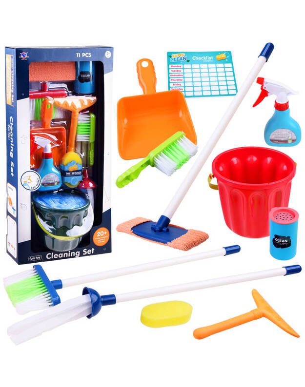 Cleaning kit, bucket, mop, brush, brush ZA3846