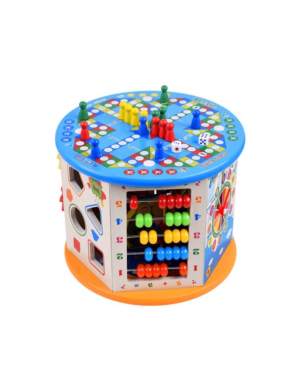 Educational wooden Cube + maze 8in1 ZA4117