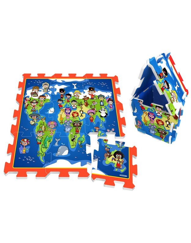 Foam puzzle MATA Children of the World Map ZA3149