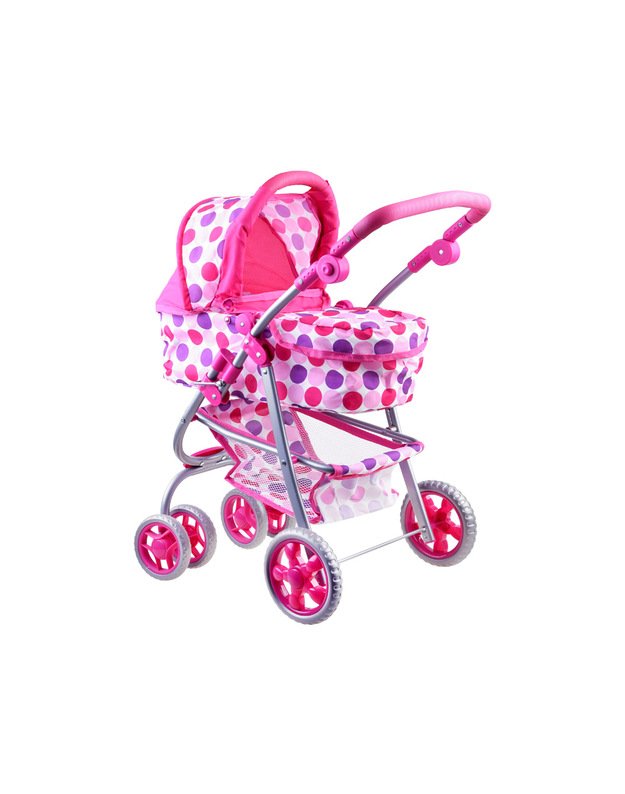 Lėlių vežimėlis 3in1 - rožinis