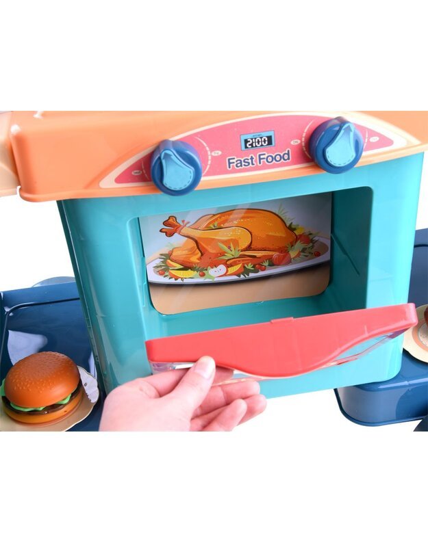 Vaikiška greito maisto virtuvėlė ant ratų Food Truck