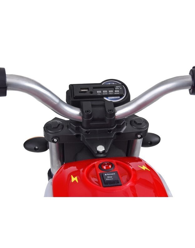 Vaikiškas elektrinis motociklas STREET BOB - raudonas