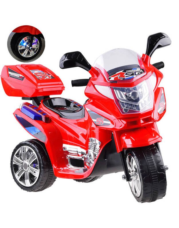  Vaikiškas elektrinis motociklas Vespa - raudonas