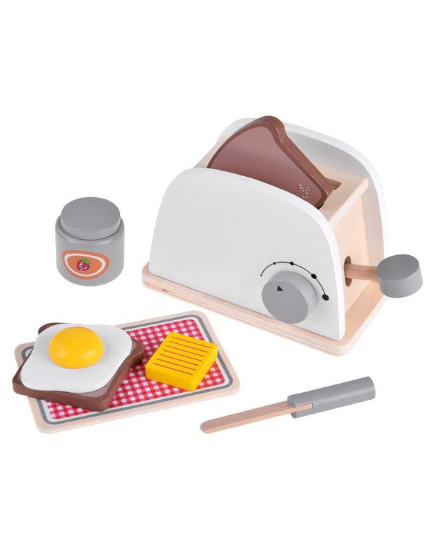 Wooden toy toaster for children + egg ZA4122