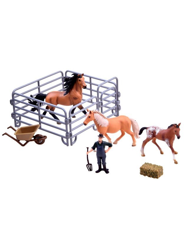 Žaislinių žirgų figūrėlių rinkinys